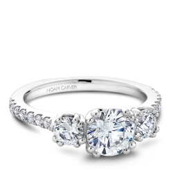 Noam Carver 0.71ctw Diamond Three-Stone Engagement Ring Mounting