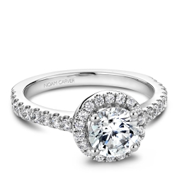 Noam Carver 0.38ctw Diamond Halo Engagement Ring Mounting