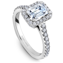 Noam Carver 0.49ctw Diamond Emerald Engagement Ring Mounting