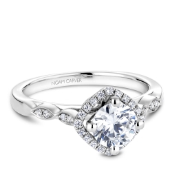 Noam Carver 0.13ctw Diamond Halo Engagement Ring Mounting
