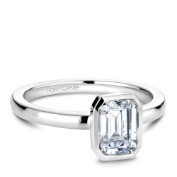 Noam Carver Emerald Bezel Engagement Ring Mounting