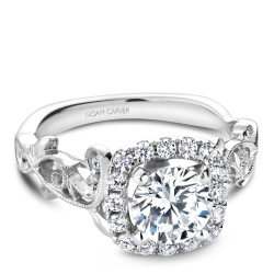 Noam Carver 0.27ctw Diamond Halo Engagement Ring Mounting