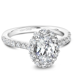 Noam Carver 0.70ctw Diamond Halo Engagement Ring Mounting