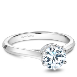 Noam Carver 0.07ctw Diamond Solitaire Engagement Ring Mounting
