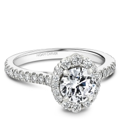 Noam Carver 0.51ctw Diamond Halo Engagement Ring Mounting