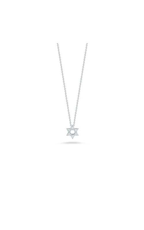 Roberto Coin Tiny Treasures 0.09ctw Diamond Star of David Necklace