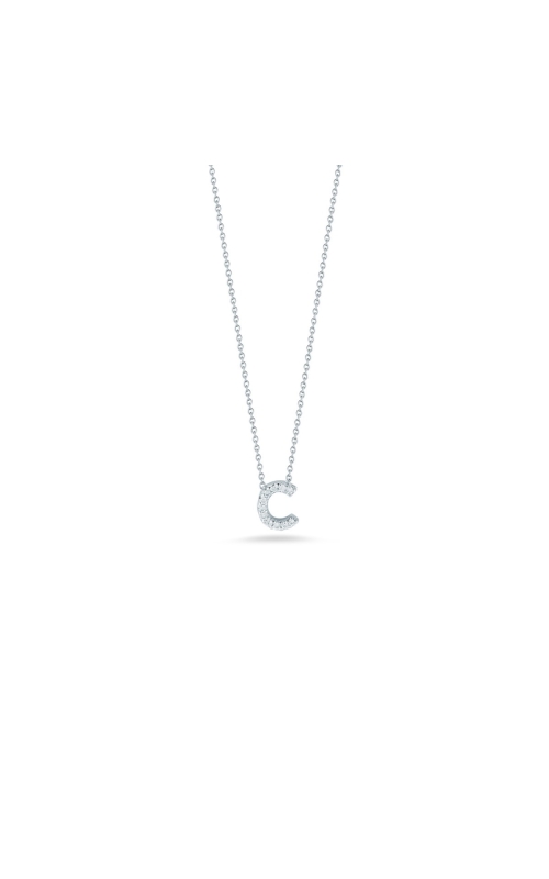 Roberto Coin Tiny Treasures 0.05ctw Diamond 'C' Necklace