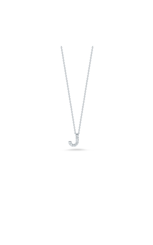 Roberto Coin Tiny Treasures 0.04ctw Diamond 'J' Necklace