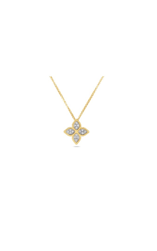 Roberto Coin 0.17ctw Diamond Princess Flower Necklace