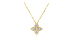 Roberto Coin 0.17ctw Diamond Princess Flower Necklace