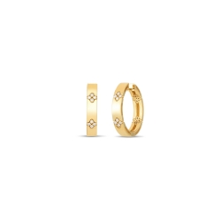 Roberto Coin 0.12ctw Diamond Love In Verona Hoop Earrings