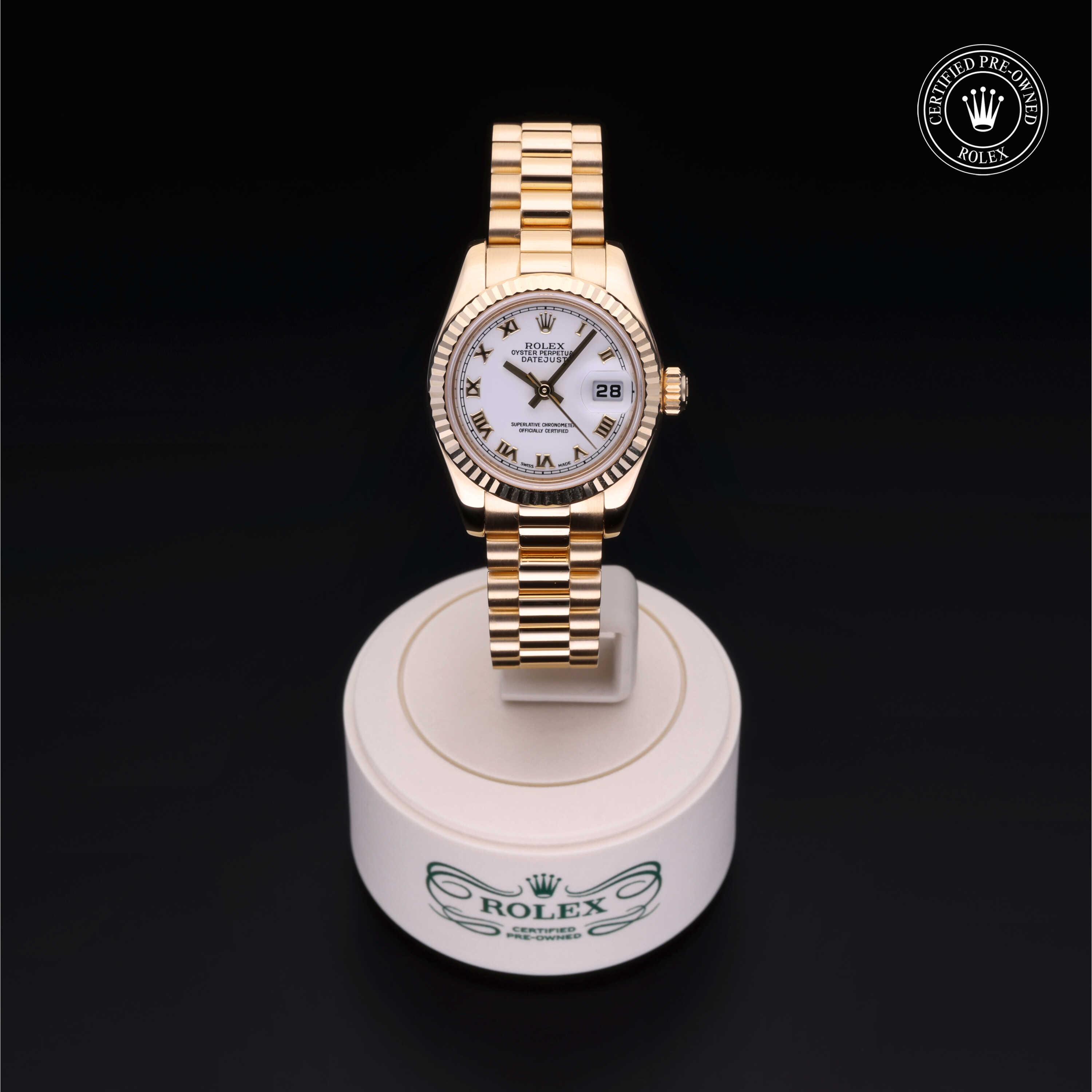 Rolex Certified Pre Owned Oyster Perpetual Lady Datejust 26 26 mm in 18 ct yellow gold 179178 James Sons