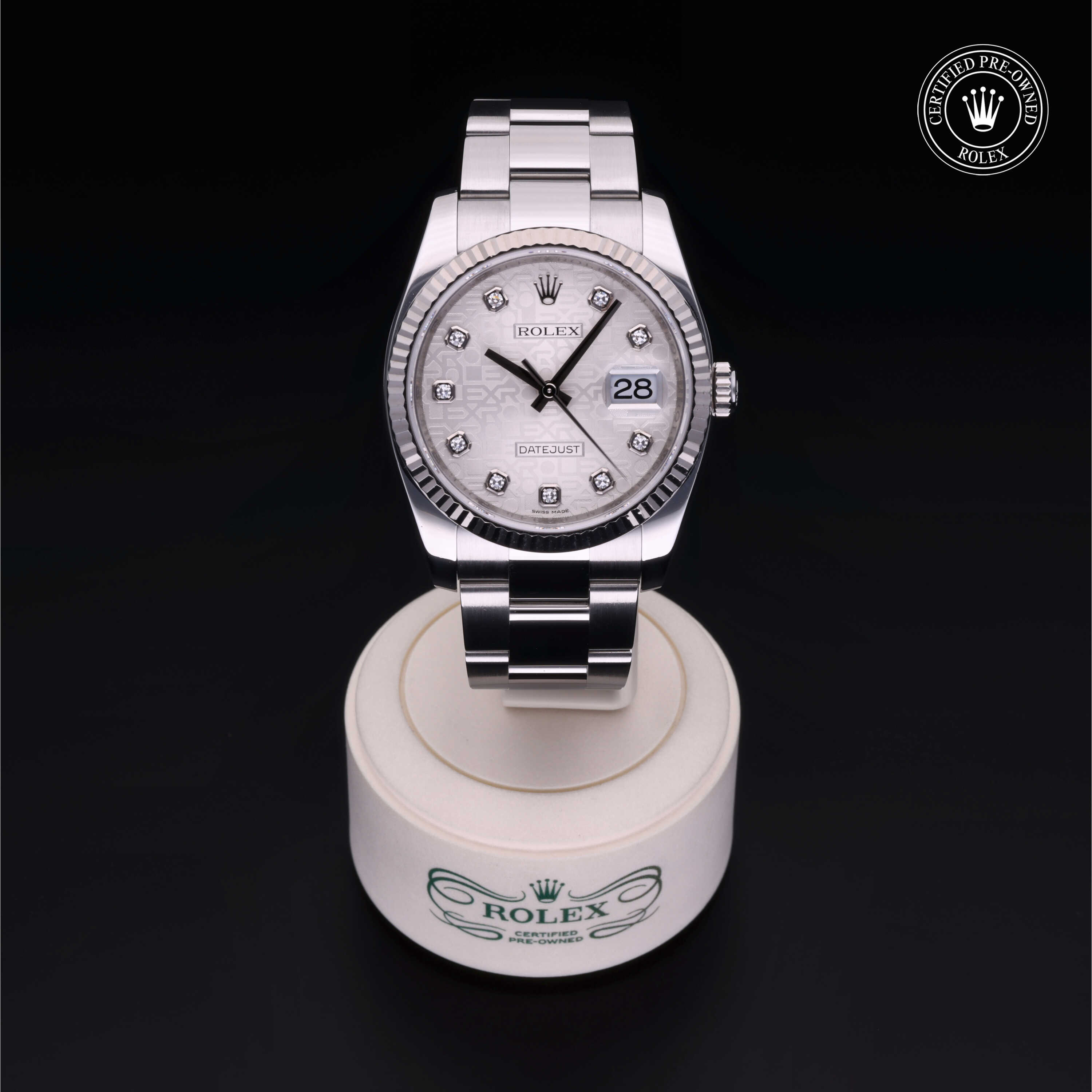 Rolex Datejust in Oystersteel and white gold M116234-0012 at James & Sons