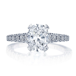 TACORI .68ctw Diamond Petite Crescent Oval Engagement Ring