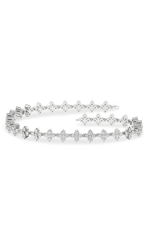 The Diamond Lab 3ctw Diamond Petal Tennis Bracelet