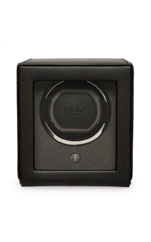 Wolf Cub Single Watch Winder With Cover Black