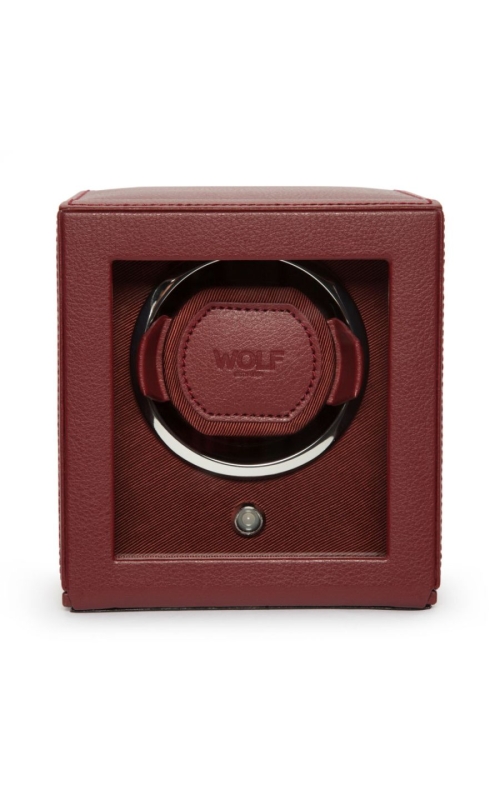 Wolf Cub Single Watch Winder With Cover Bordeaux