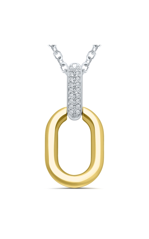 J&S Collection .05ctw Diamond Open Link Pendant