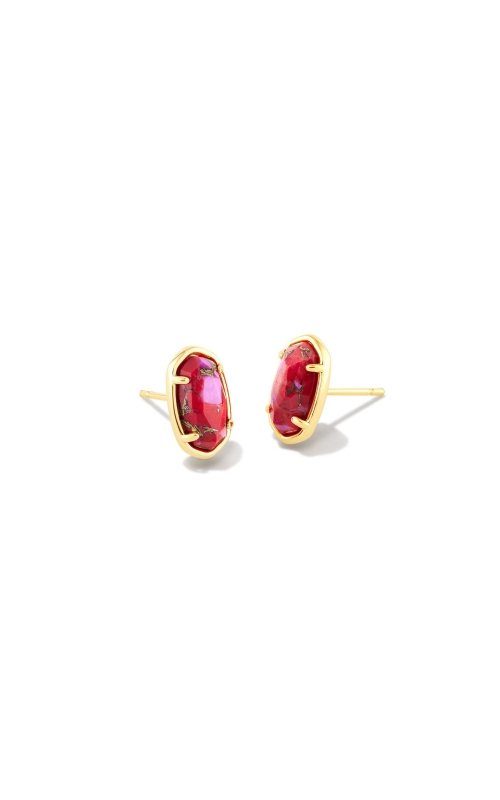 Kendra Scott Grayson Fuschia Bronze Veined Studs