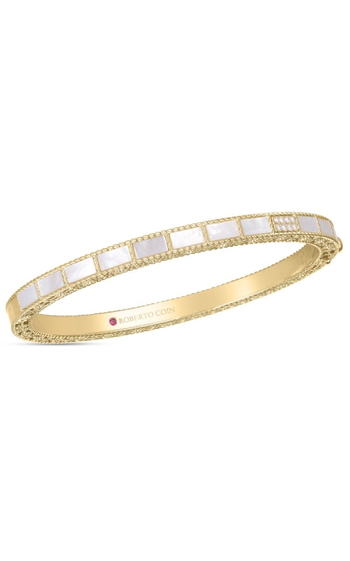 Roberto Coin .05ctw Mother Of Pearl Diamond Mosaic Bangle