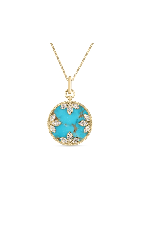 Roberto Coin .52ctw Diamond & Turquoise Necklace