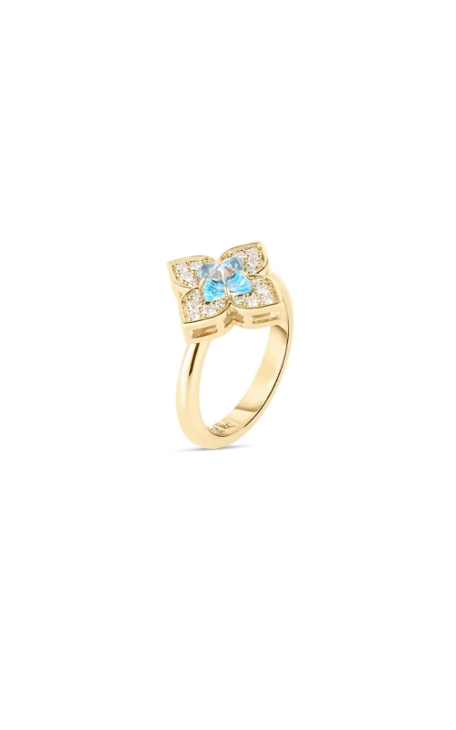 Roberto Coin .18ct Diamond & Blue Topaz Venetian Princess Ring