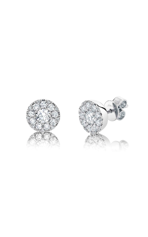 Shy Creation 0.50ctw Diamond Halo Earrings