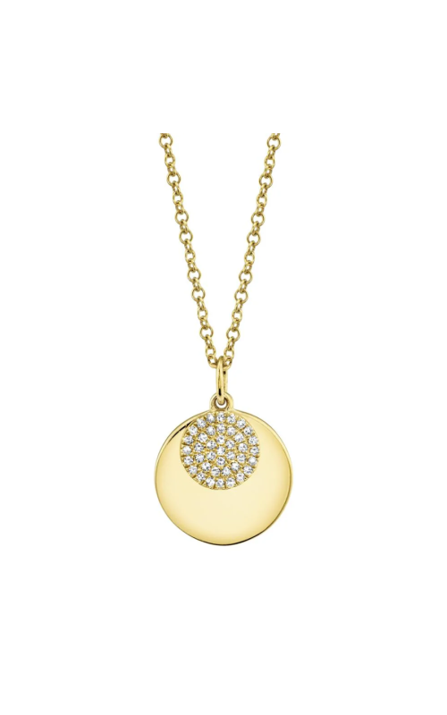 Shy Creation .09ctw Diamond Pave Double Disc Pendant