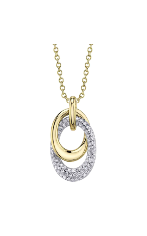 Shy Creation .17ctw Diamond Pave Oval Necklace