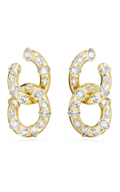 Swarovski Dextera Gold Hoop Earrings