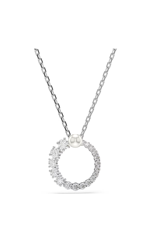 Swarovski Matrix Crystal Pearl Circle Pendant