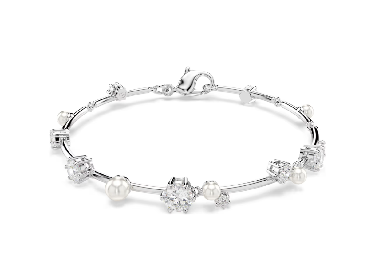 Lustro Stella Finest Red orders & white Zirconia from Swarovski bracelet 19.30 ctw