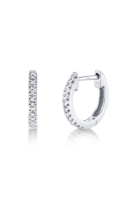 Shy Creation 0.07ctw Diamond Classic Huggie Earrings