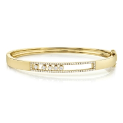 Shy Creation 0.42ctw Diamond Slider Bangle